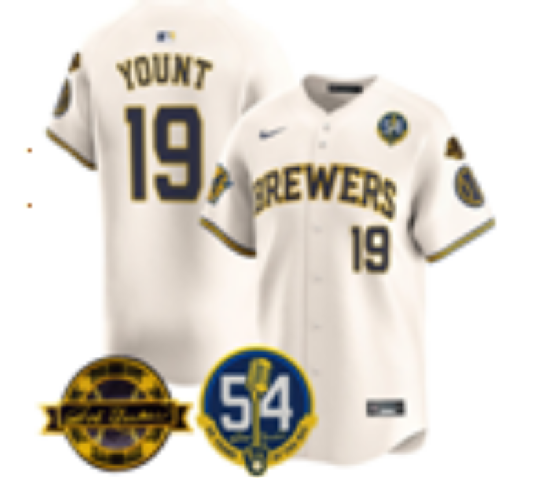 Women Milwaukee Brewers #19 Yount cream Nike 2026 World Series jersey 102101043->women mlb jersey->Women Jersey